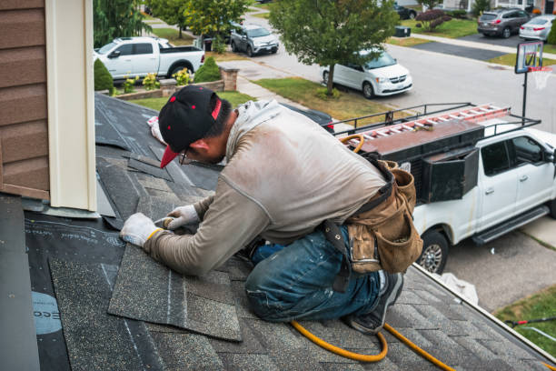 Professional Flat Roof Repair technician working in Burns, WY